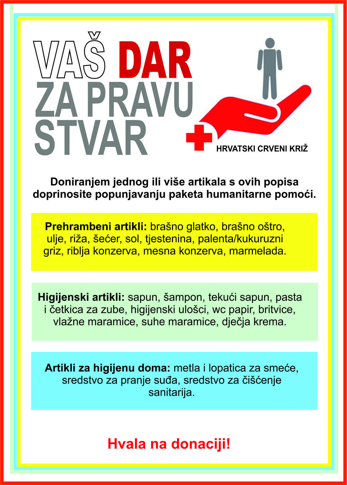 Humanitarna pomoc ssdrzaj paketa