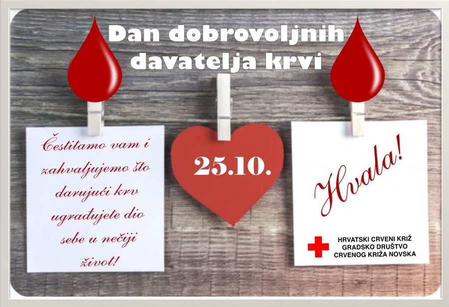 Dan dobrovoljnih davatelja krvi, 25.10.