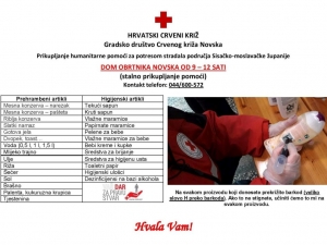 Nastavlja se akcija prikupljanja pomoći za stradale u potresu